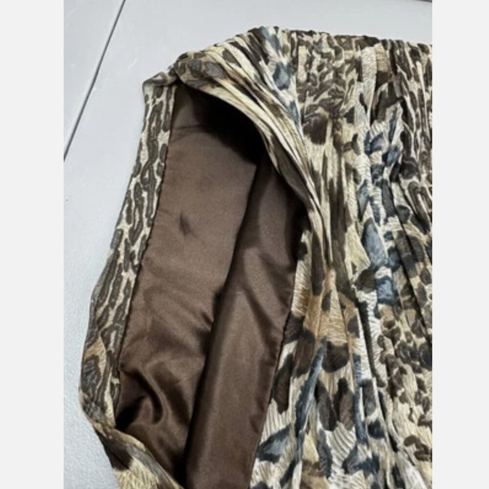 Cache Leopard Print One Shoulder Party Dress Mesh… - image 2